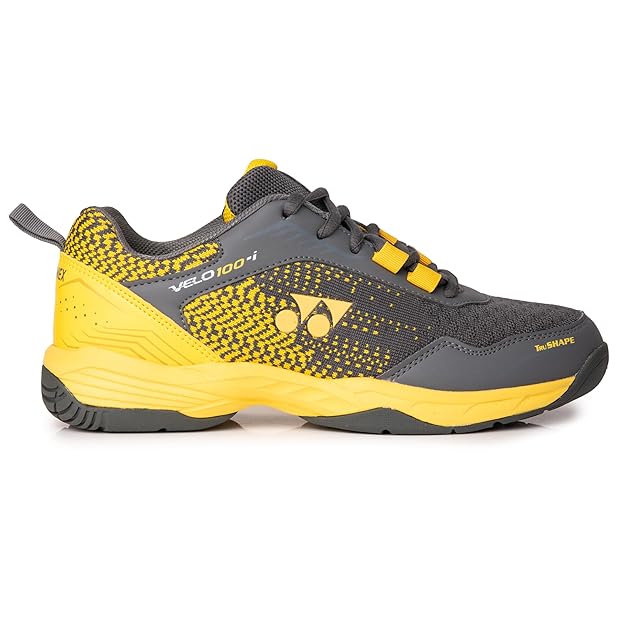 Yonex Velo 100 i Badminton Shoes (Steel Grey/ Honey Mustard)