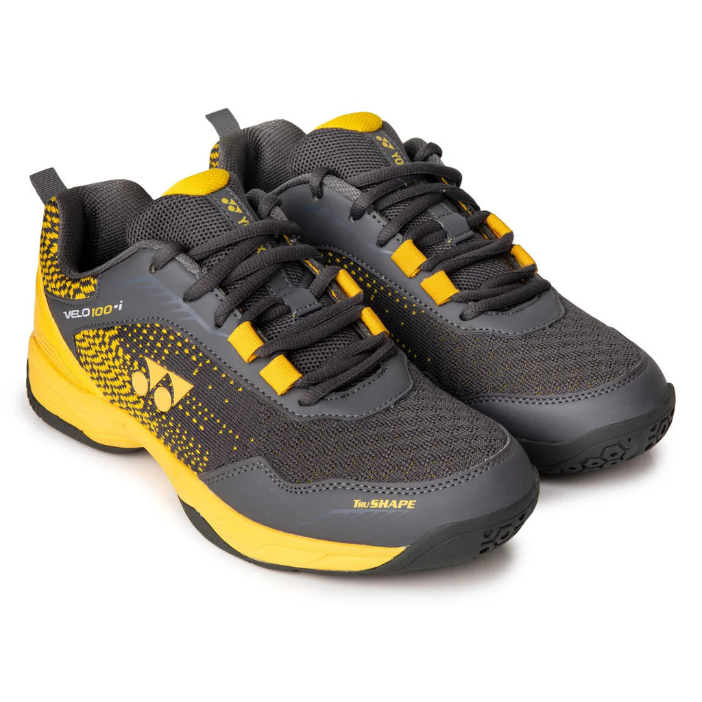 Yonex Velo 100 i Badminton Shoes (Steel Grey/ Honey Mustard)