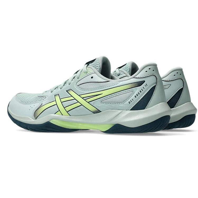 Asics Gel Rocket 12 Badminton Shoe | Lichen Rock/Tranquil Teal