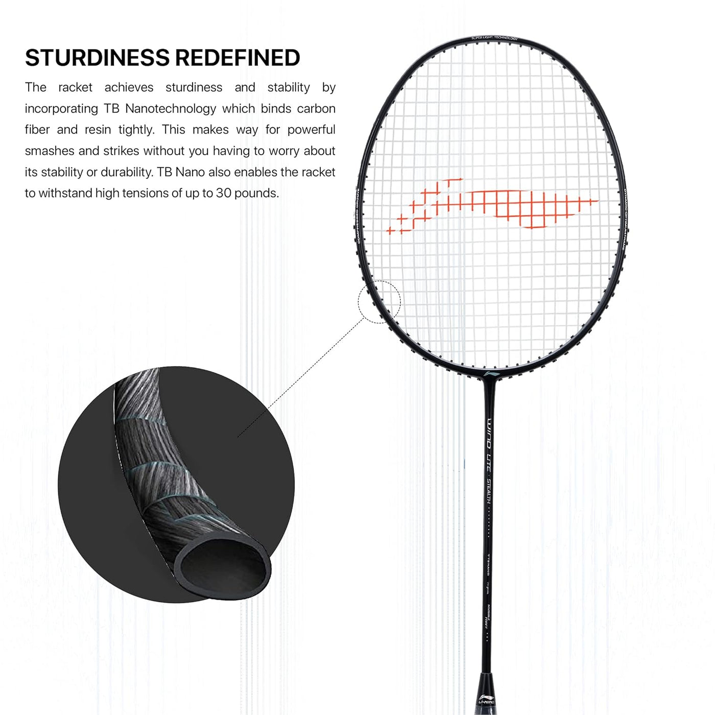 LINING WIND LITE STEALTH BADMINTON RACKET