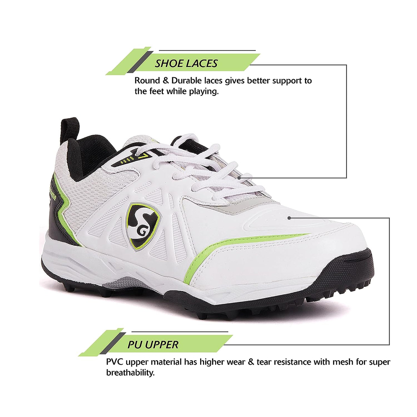 SG Cricket shoes Scorer (White/Navy/Silver)