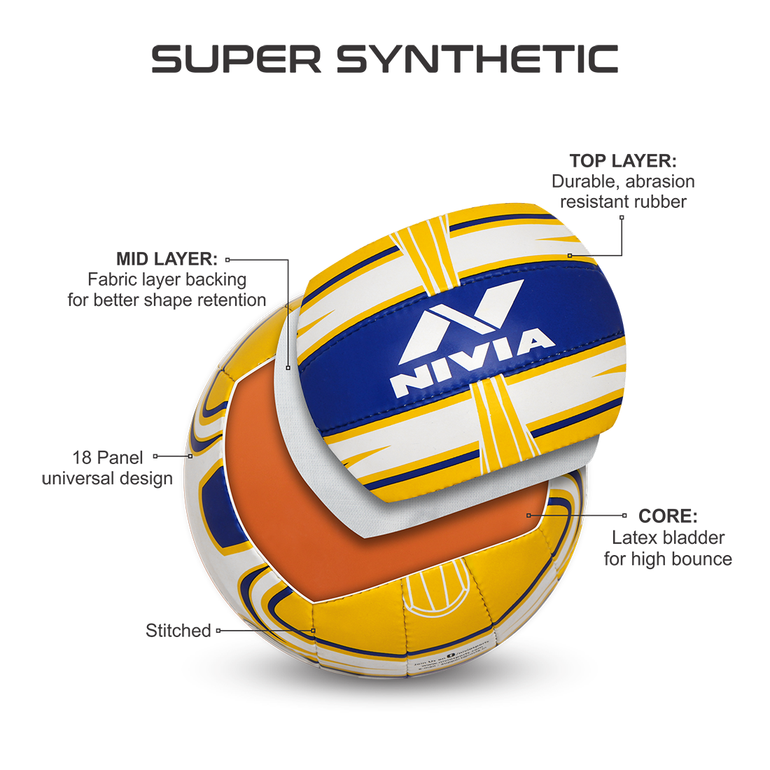 Volleyball Nivia super synthetic