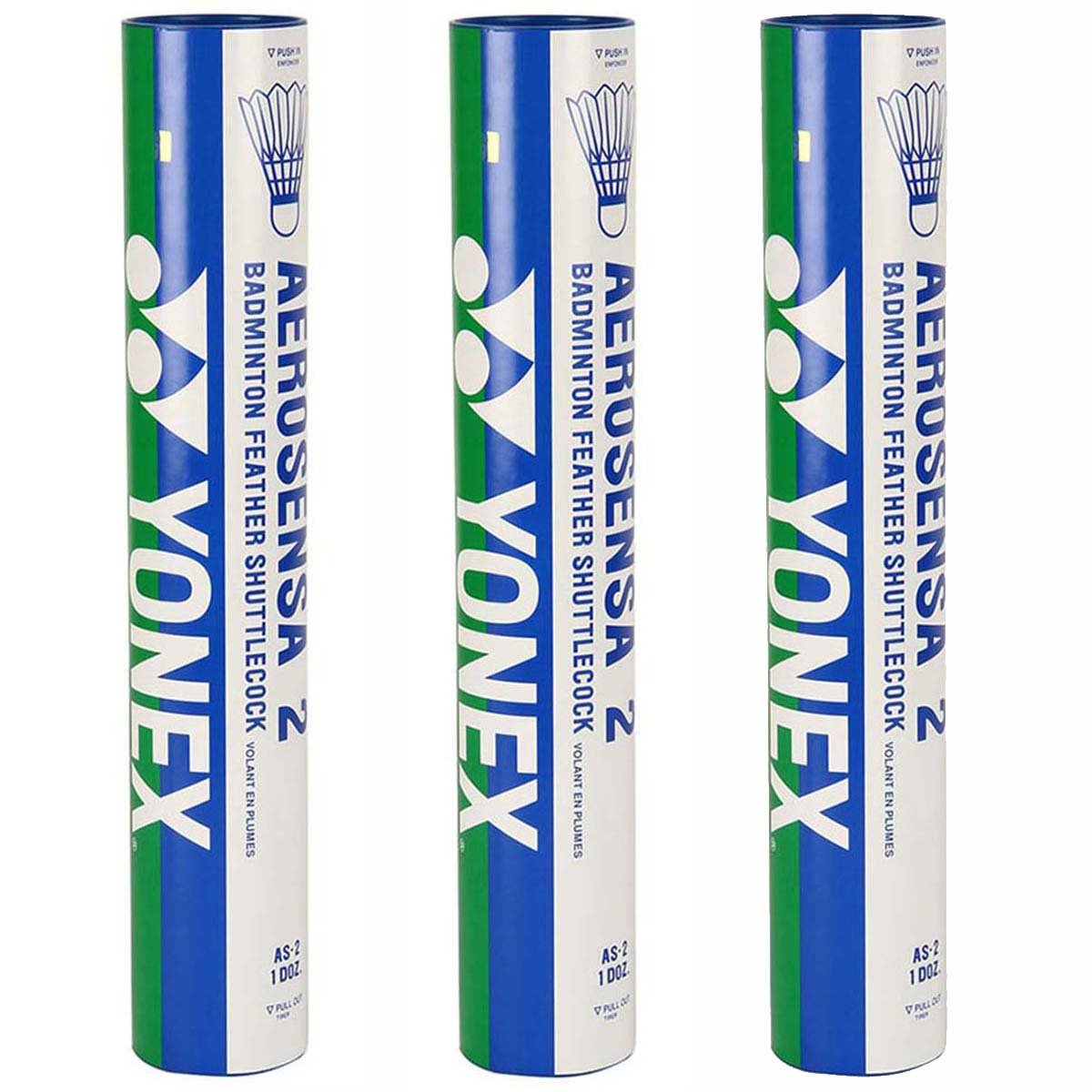 YONEX AS2 SHUTTLE COCK (pack of 3 tubes)