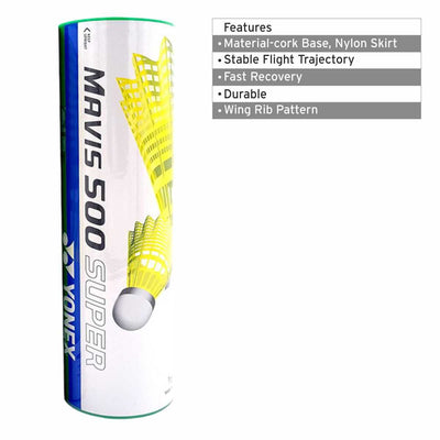 yonex mavis 500 super pack of 2 tube